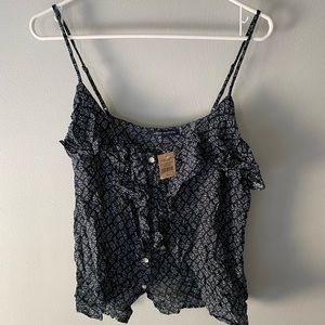 NWT black, blue, & white top from American Eagle